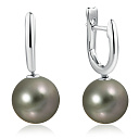 Серьги из белого золота с жемчугом