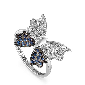 Кольцо из белого золота с бриллиантами