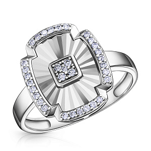 Кольцо из белого золота с бриллиантами