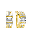 Серьги из желтого золота с бриллиантами