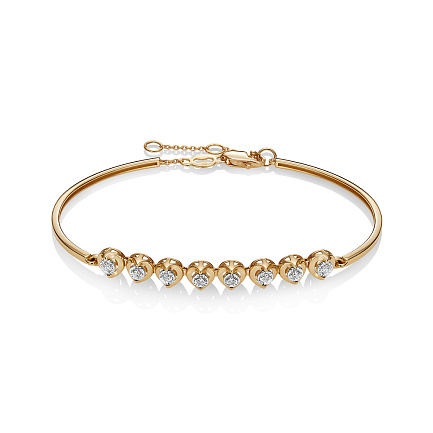 Браслет из красного золота с бриллиантами