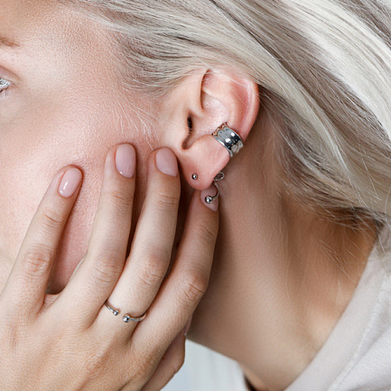 Кафф из серебра