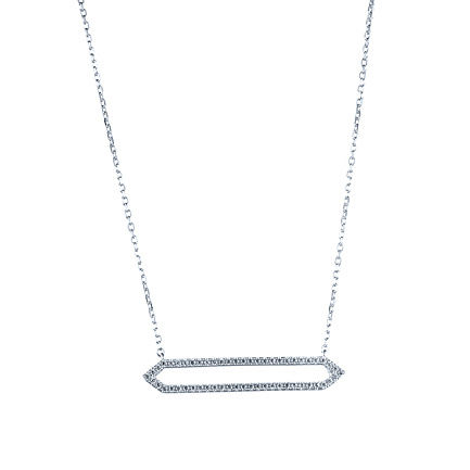 Колье из серебра с фианитом