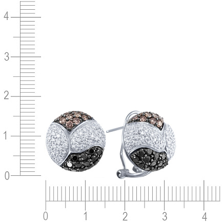 Серьги из белого золота с бриллиантами