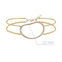 Браслет декоративный из желтого золота с бриллиантами, плетение якорное