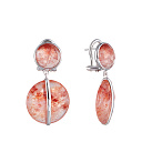 Серьги из серебра с кварцем