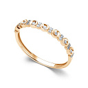 Кольцо из красного золота с бриллиантами