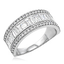 Кольцо из белого золота с бриллиантами