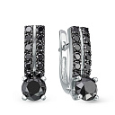 Серьги из белого золота с бриллиантами