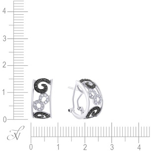 Серьги из белого золота с бриллиантами