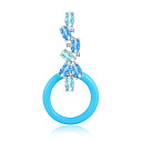 Подвеска из белого золота с бриллиантами, топазом