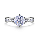 Кольцо из белого золота с бриллиантами