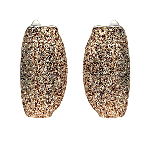 Серьги с английским замком из серебра с глиттером