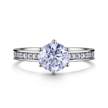 Кольцо из белого золота с бриллиантами