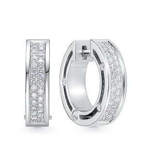 Серьги из белого золота с бриллиантами