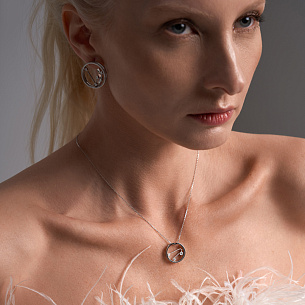 Подвеска из белого золота с бриллиантами