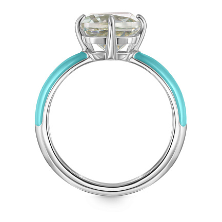 Кольцо из серебра с эмалью