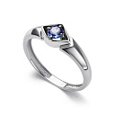 Кольцо из белого золота с танзанитом