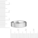 Кольцо обручальное гладкое из белого золота