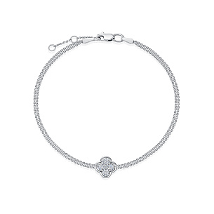 Браслет из белого золота с бриллиантом