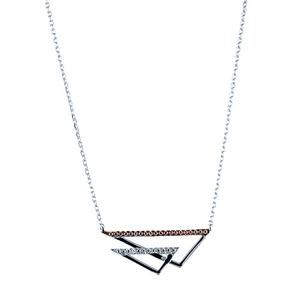 Колье из серебра с фианитом