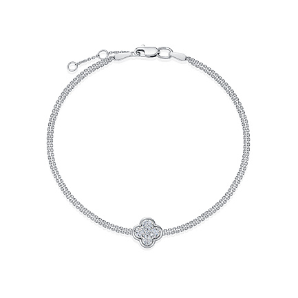 Браслет из белого золота с бриллиантами