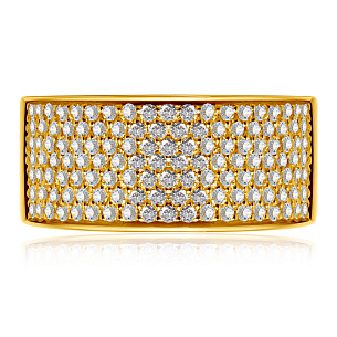 Кольцо из желтого золота с бриллиантом