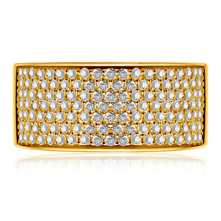 Кольцо из желтого золота с бриллиантами