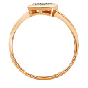 Кольцо из красного золота с фианитом