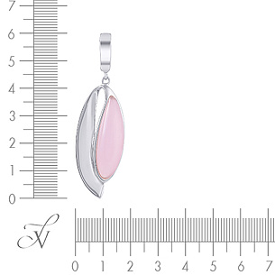 Подвеска из серебра с стеклом