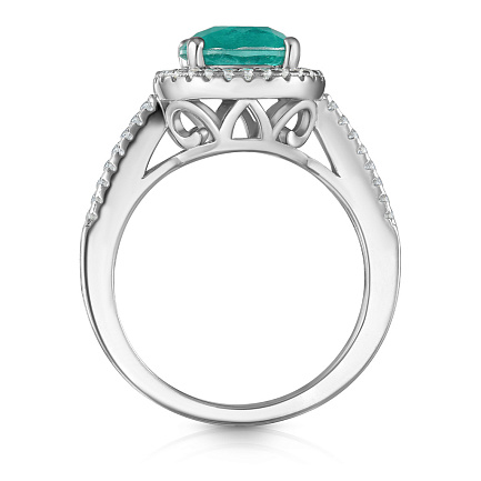 Кольцо из серебра с фианитом