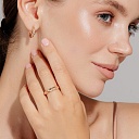 Кольцо из красного золота с бриллиантом