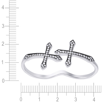 Кольцо из серебра с фианитом