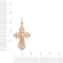 Крест из комбинированного золота