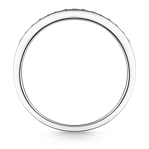 Кольцо обручальное из белого золота с бриллиантами