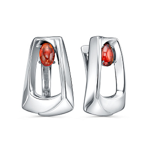 Серьги с английским замком из серебра
