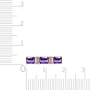 Кольцо из красного золота с аметистом, фианитом