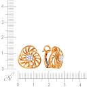 Серьги с английским замком из красного золота с бриллиантами