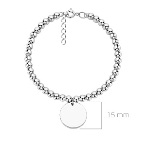 Браслет декоративный из серебра