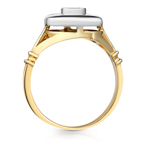 Кольцо из желтого золота с бриллиантом