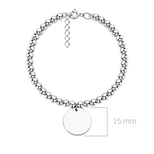 Браслет декоративный из серебра