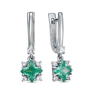 Серьги с английским замком из серебра