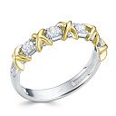 Кольцо из белого золота с бриллиантами