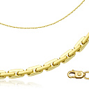 Цепь автомат из желтого золота, плетение якорное