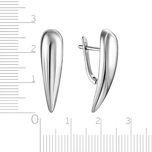 Серьги с английским замком из серебра