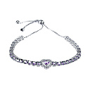 Браслет декоративный из серебра с фианитом