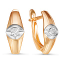 Серьги из красного золота с бриллиантами