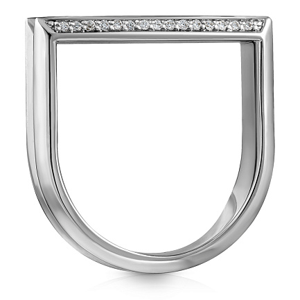 Кольцо из белого золота с бриллиантами