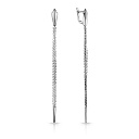 Серьги с английским замком из серебра