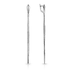 Серьги с английским замком из серебра